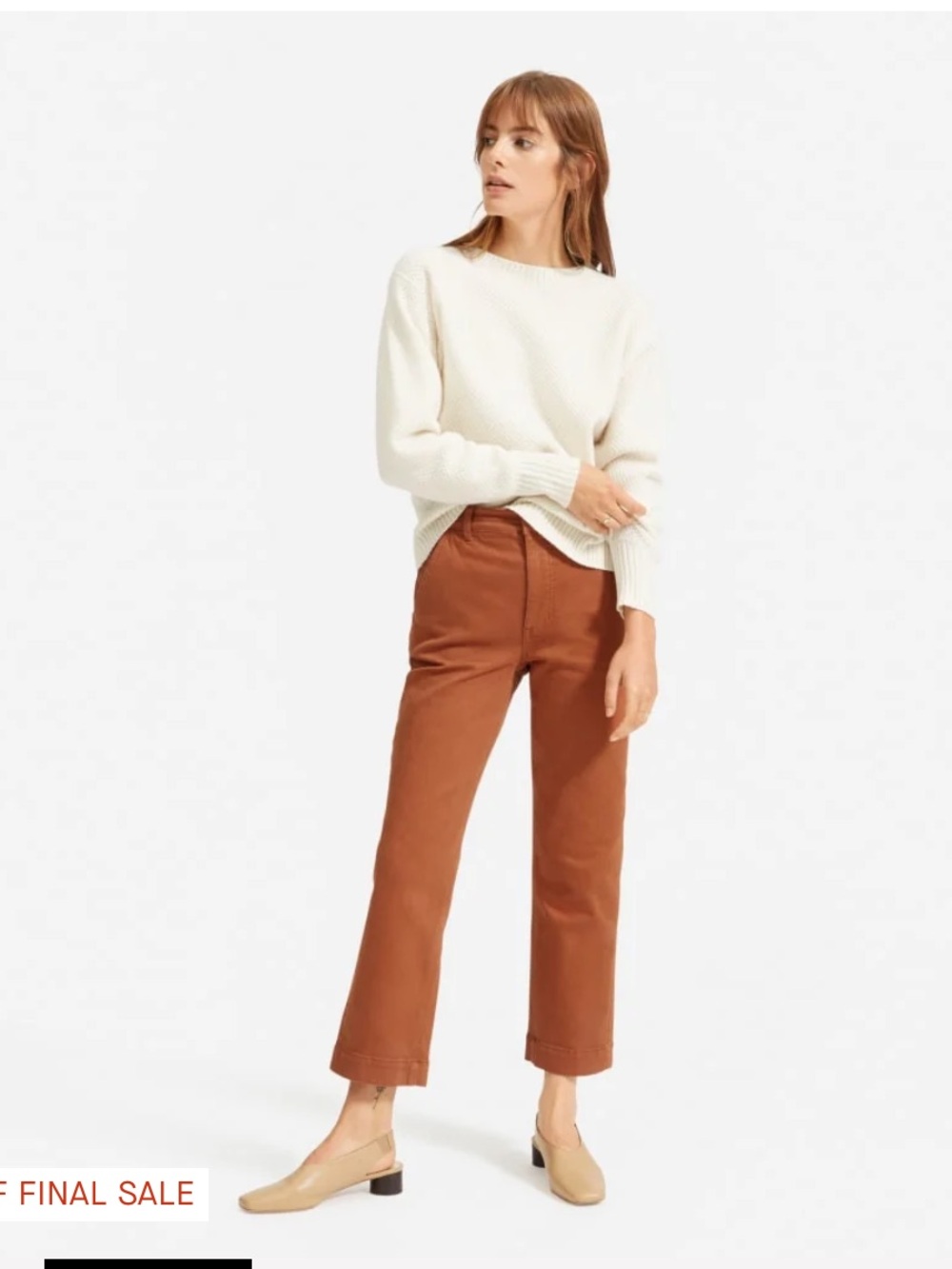 Everlane straight leg crop pant